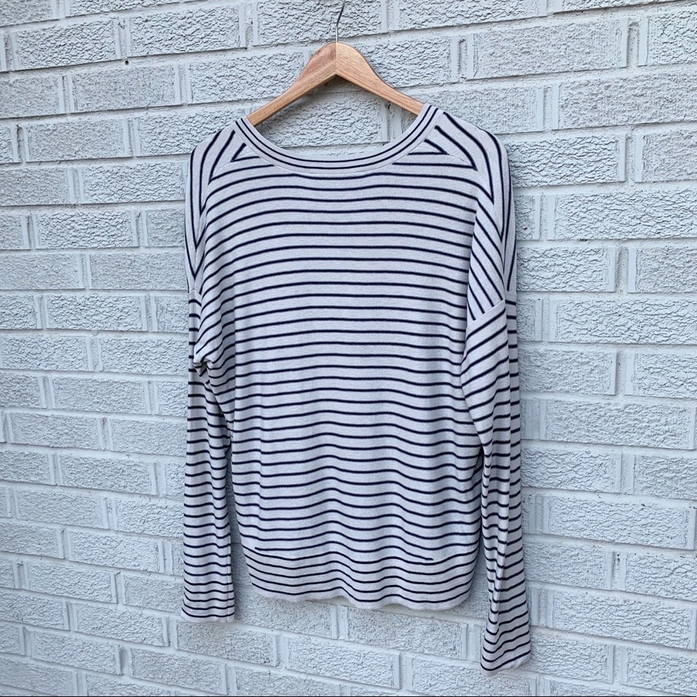 Athleta Retreat Stripe Silk Cashmere Blend Sweater - Picture 10 of 13
